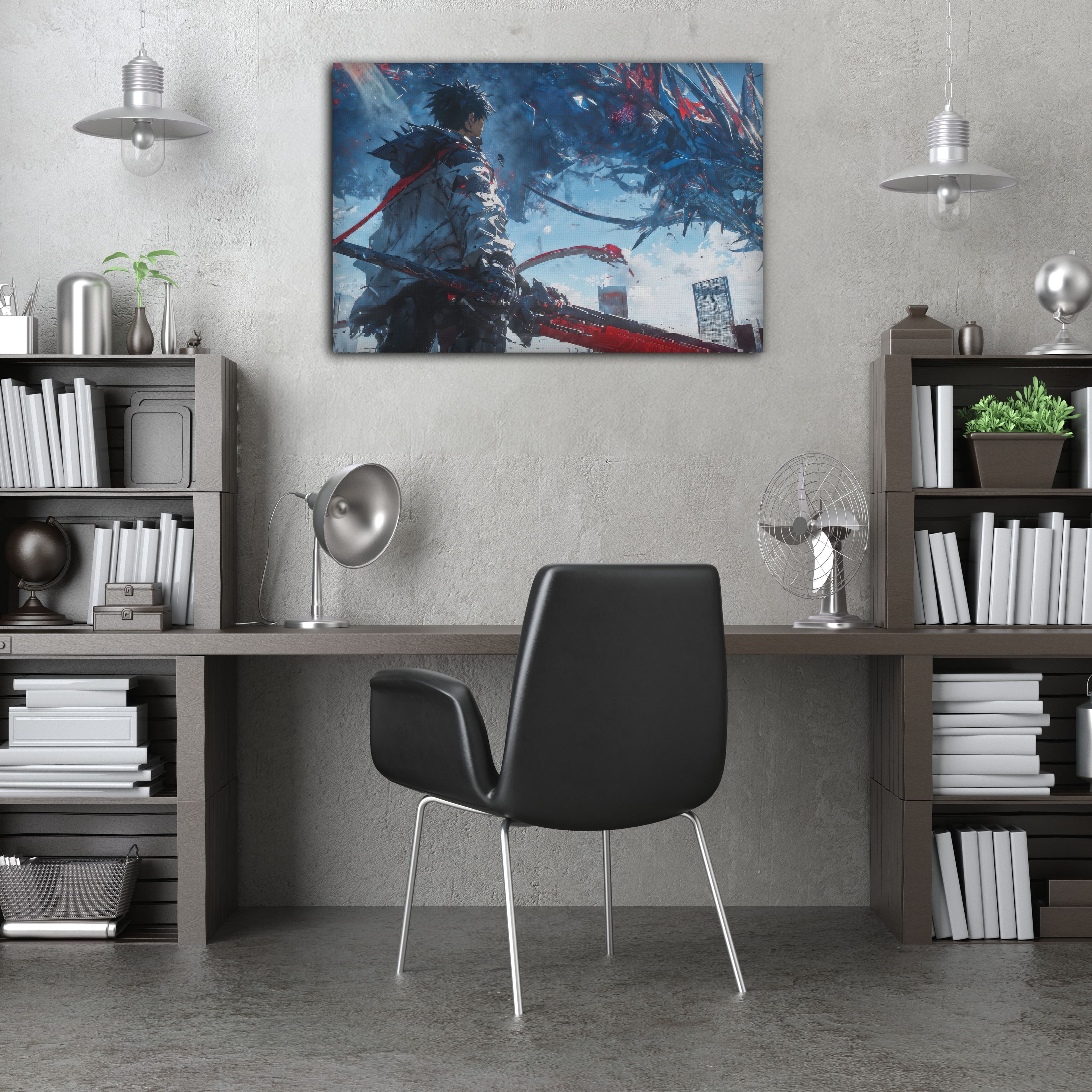 Ejderha Savaşçısı Dijital Sanat Kanvas Tablo
